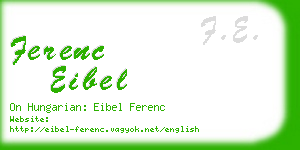 ferenc eibel business card